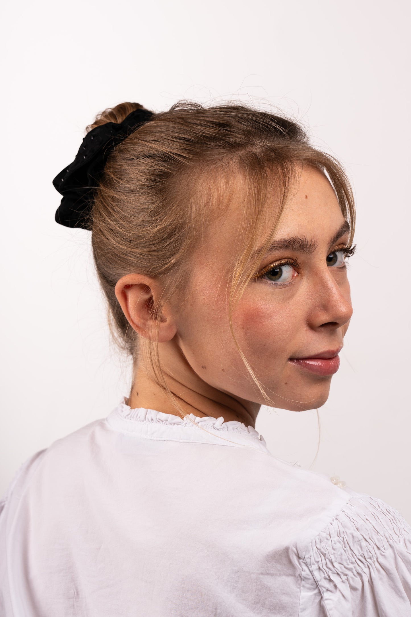 Schwarz Glitzer Scrunchie