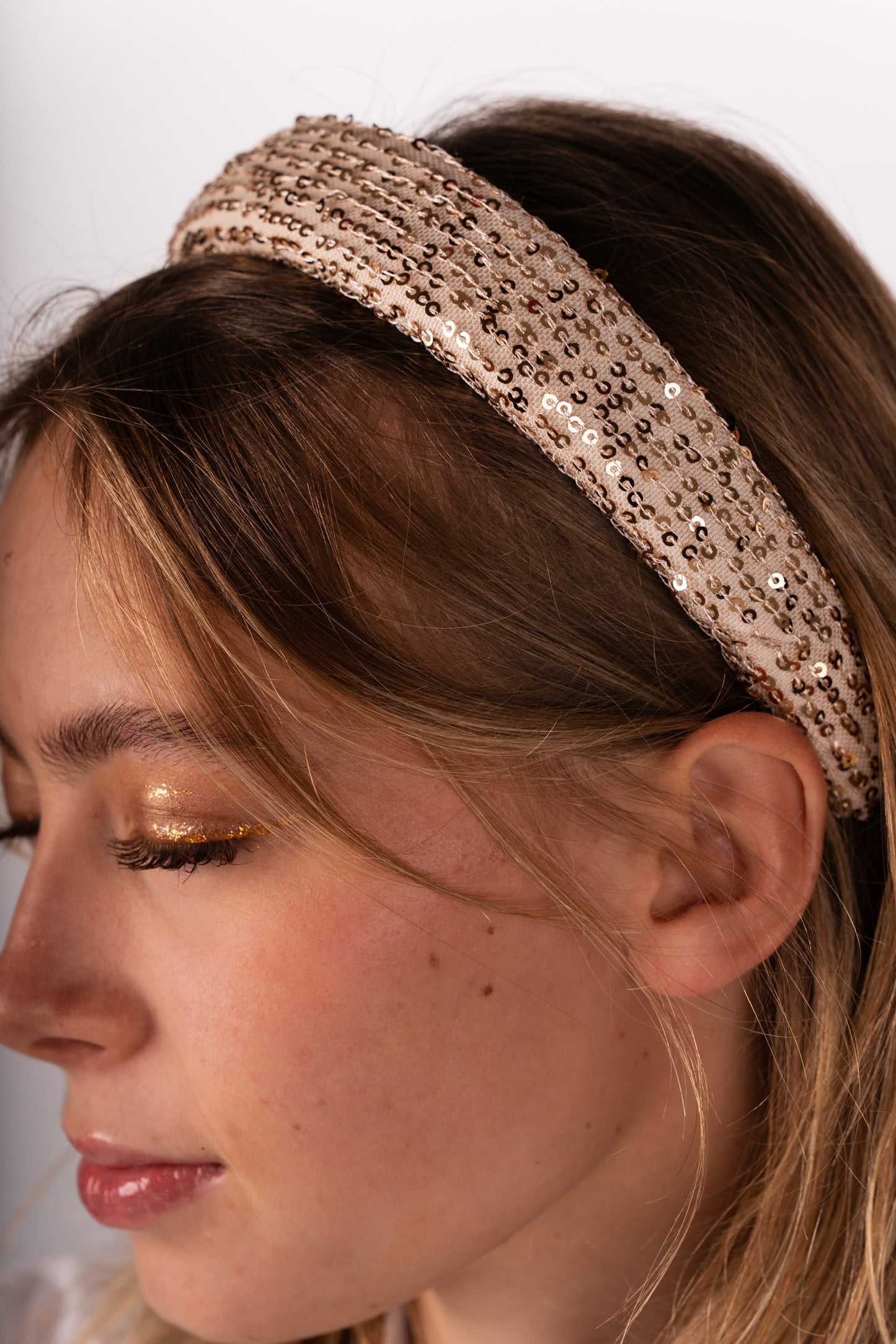 Gold Pailetten Haarreifen