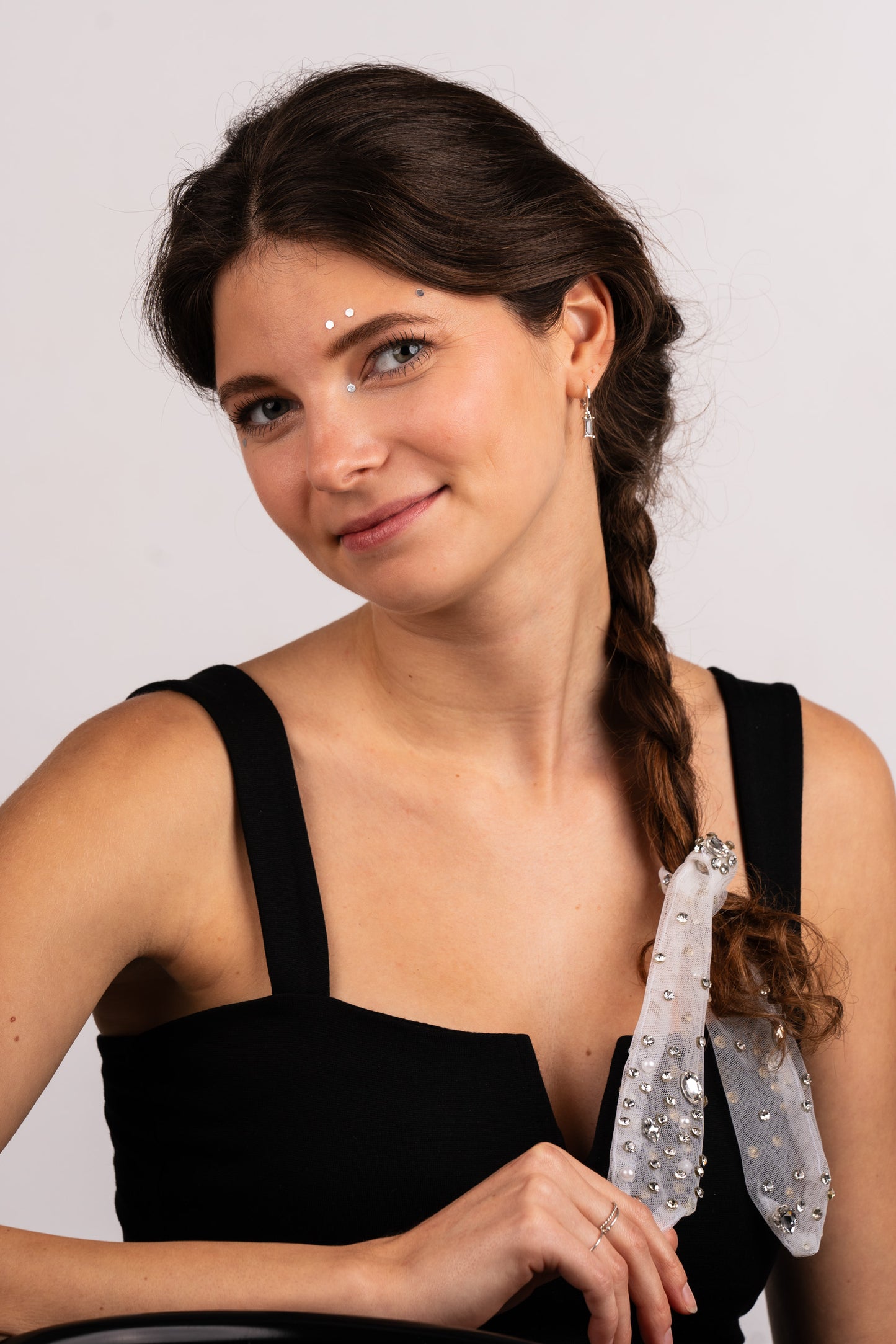 Transparente Glitzer Schleife