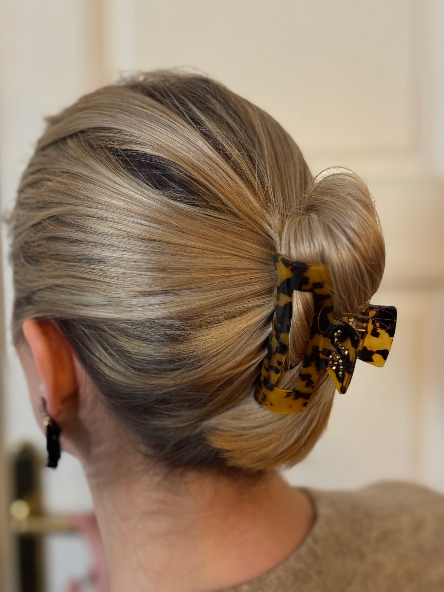 Personalisierte Haarklammer braun schwarz