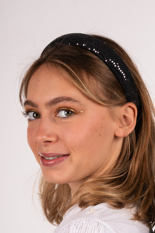 Schwarz Glitzer Haarreifen