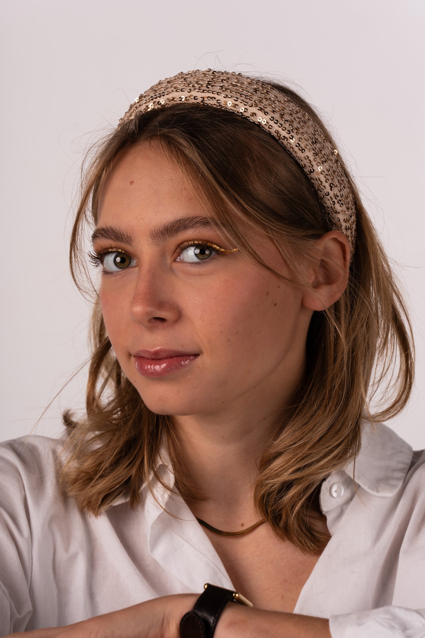 Gold Pailetten Haarreifen