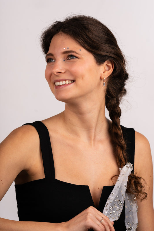 Transparente Glitzer Schleife